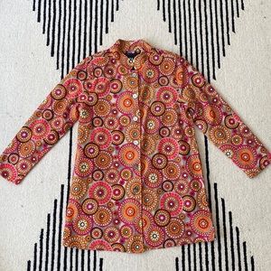 Rara Avis Iris Apfel Bright Pink Orange Mandala Geometric Embroidered Jacket M